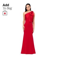 in stock Off-shoulder Evening Dress For Gala, One-shoulder Formal Holiday Evening Dress, Red One-shoulder Gown For Prom, Red One Shoulder Gown For Wedding, Red One Shoulder Gown For Prom, One Shoulder Red Gown For Wedding, Red One Shoulder Wedding Gown, Red One-shoulder Evening Dress, Chic Red Evening Gown