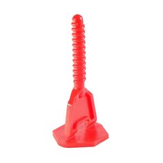 a red screwdriver on a white background with clippings to the side