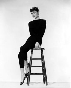 an image of a woman sitting on top of a stool next to another photo of a woman