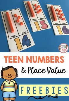 the ten numbers and place value game for children to practice their counting skills with freebies