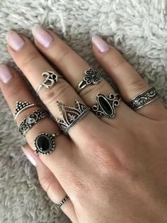 Yin Yang Ring, Rings Vintage Boho, Cute Promise Rings, Ring Sets Boho, Promise Rings For Couples, Crown Ring, Ring Collection