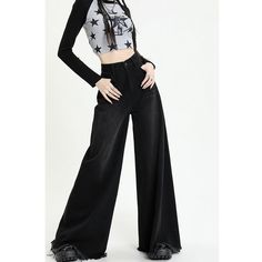 V-019-07 Grey Wide Leg Jeans, Denim Pant