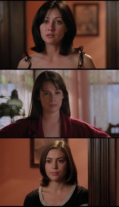 two pictures of the same woman in different scenes