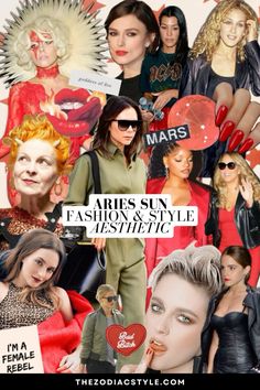 a collage of photos with the words aris sun fashion and style aesthetic