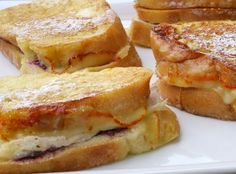 toasted sandwiches stacked on top of each other