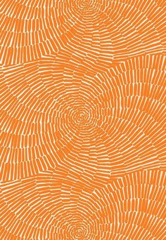 an orange and white abstract background with circles in the center, on top of each other