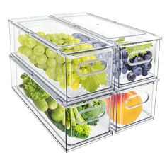 PRICES MAY VARY. Fridge Drawers 3L×4pack — Each Measures 13.3L x 4.9W x 4.3H. The fridge storage drawer set is made of PET plastic. No dishwasher safe. No microwave safe. Pull Out & Stackable — Stackable maximize the storage space. Build-in handle design make the refrigerator drawer organizer easy access pull-out. The sturdy fridge drawers will not slip off easily because of the groove on the top, easy to glide pull out and close smoothly when accessing items. Upgrade Bins & Portable — The upgra Clear Refrigerator, Plastic Dresser, Refrigerator Organizer, Fridge Drawers, Fridge Organizer, Stackable Bins, Organizer Bins, Fridge Shelves, Countertop Organization