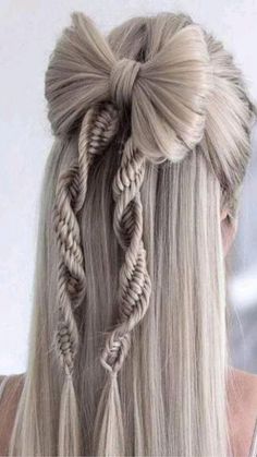 Beauty and Makeup: #beauty, #makeup, #skincare, #haircare Smink Inspiration, Veil Wedding, Bow Hairstyle, Long Blonde, Modern Hairstyles, Wedding Hairstyles For Long Hair, Easy Hairstyles For Long Hair, Long Blonde Hair