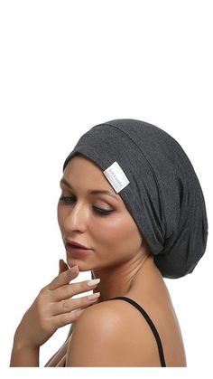 SAYMRE Satin Lined Bonnet Silky Hair Wrap Large Sleep Cap - Adjustable Beanie Slouchy Hats Bonnets for Women Curly Long Hair Curly Long Hair, Slouchy Hats, Slouchy Hat, Silky Hair, Long Curly Hair, Hair Looks