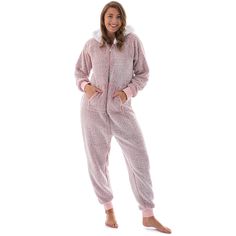 PRICES MAY VARY. SOFT, SNUGGLY & WARM – These cute and fuzzy adult onesies are made with super soft teddy bear fleece. They’re so comfy and cozy you won’t want to take them off! COMFORTABLE RELAXED FIT – Available in a variety of sizes, an adult onesie is perfect for lounging in on lazy days. HIGH QUALITY FINISHING – All our womens onesie pajamas are made from plush high quality teddy fleece, so they can be machine washed on cold and worn again and again. Finishing details like the metal zipper, Winter Pink Sleepwear For Relaxation, Cozy Super Soft Onesie For Sleep, Pink Onesie For Winter Pajama Party, Super Soft Onesie For Winter Loungewear, Super Soft Winter Onesie For Loungewear, Pink Winter Onesie For Loungewear, Winter Pink Onesie For Loungewear, Cozy Pink Onesie For Sleep, Pink Winter Loungewear Onesie