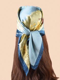 This Boho Chic Floral Print Satin Square Scarf Neckerchief for Women adds a touch of elegance to any outfit. Made with high quality satin, this scarf features a beautiful floral print that will elevate your style. Perfect for any occasion, this scarf is sure to make a statement. Color : Multicolor Material : Polyester Composition : 100% Polyester Element : Plants Product Technique : Printing Style Type Length Width Yellow 27.6 27.6 Navy Blue 27.6 27.6 Silk Headscarf As A Gift, Gold Silk Scarf For Spring, Elegant Gold Scarves For Spring, Spring Silk Satin Scarf Gift, Spring Gift Satin Silk Scarf, Spring Silk Scarf With Satin Finish, Spring Satin Silk Scarf With Satin Finish, Summer Satin Headscarf, Summer Satin Scarves As Gift