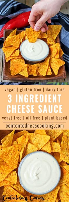 3 Ingredient Vegan Cheese Sauce - Contentedness Cooking Alpha Gal Recipes, Cashew Recipes, Alpha Gal, Appetizers Vegan, Recipes Cheese