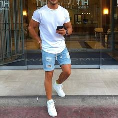 Men's Fashion Casual, Mens Fashion Wear, Mens Fashion Jeans, Summer Outfits Men, Mens Fashion Summer, Type Of Pants