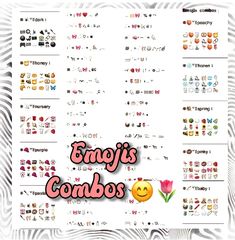 the emojs comboos are all in different colors and sizes, with text that reads