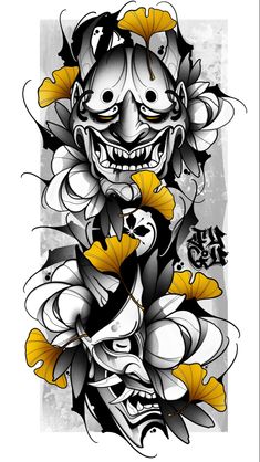 Fugutattoos Neo Traditional Tattoos Black, Tattoo Perna, Tiger Tattoo Design, Chicano Style Tattoo, Sweet Tattoos, Japanese Artwork, Samurai Tattoo