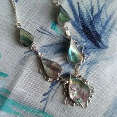 Stunning And Elegant Natural Abalone Necklace. 925 Stamped Abalone Necklace, Silver Blue, Blue And Silver, Womens Jewelry Necklace, Insects, Color Blue, Jewelry Necklaces, Necklaces, Women Jewelry