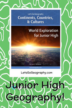 a book cover with the words, world exploration for junior high school