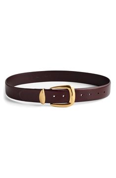 A wide leather belt with an oversized buckle brings bold gleam and style to any ensemble. Leather Imported Leather Brown Belt, Brown Waist Belt, Belts Aesthetic, Corporate Outfit, Leopard Print Outfits, Womens Belt, Wide Leather Belt, Chocolate Leather, Corporate Outfits