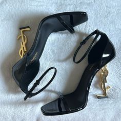 Ysl Opyum Sandals In Patent Leather Original Box W Ribbon Authentication Cards Original Dust Bag Even Has The Original Packaging Stuffing Only Worn Once Dark Tattoos For Men, Ysl Heels, Yves Saint Laurent Shoes, Leopard Heels, Lace Heels, Platform Mary Janes, Satin Pumps, T Strap Sandals, Slingback Heel