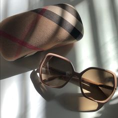 Mauve Pink, No Scratches Burberry Sunglasses Pink Burberry Sunglasses, Elegant Pink Sunglasses For Spring, Burberry Pink, Burberry Sunglasses, Burberry Accessories, Mauve Pink, Colored Sunglasses, Sunglasses Accessories, Burberry