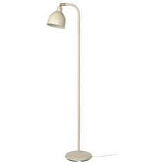 a white floor lamp on a white background