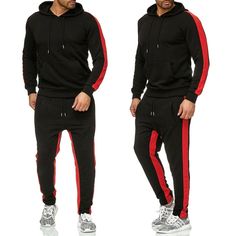 men workout tracksuit sweat set track suit Jordan Hoodie, T Track, Striped Pant, Tracksuit Men, Sweat Suit, Streetwear Men, Dee Dee, Outfits Winter, Clothing Ideas