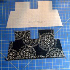 the pattern is cut out and ready to be sewn into some kind of bag