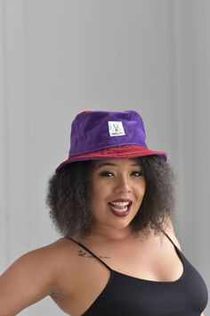 BUY ANY 2 ITEMS AND GET 10% OFF YOUR ORDER WITH THE PROMO CODE: SHOP10 https://bambisden.etsy.com?coupon=SHOP10 Handmade Red and Purple Velvet Bucket Hat Handmade from recycled offcuts  We only have one available in this colourway due to the bucket hat being made from recycled fabrics. All items in the Den have been handmade from recycled, deadstock and thrifted fabrics. Casual Purple Cotton Bucket Hat, Trendy Purple Bucket Hat, Velvet Bucket Hat, Purple Bucket Hat For Beach, One Size Fits Most, Purple Bucket Hat, Summer Bucket Hat, Purple Bucket Hat, One Size, Bucket Hat Summer, Velvet Hat