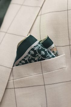 Inspired by Naples' 9th-century B.C. history, this silk pocket square showcases heritage and craftsmanship, adding flair and originality to your look. Large size: Approx. 16.5 x 16.5". This is the correct size to allow for many folding styles and it will not slide down into your pocket. 100% silk twill: A soft, silky fabric traditionally used in men's tailoring. Characterized by a diagonal weave which makes it very durable. We use 14 momme silk because it is supple enough to hold its shape no ma Green Pocket Square, Silk Pocket Square, Silky Fabric, Silk Twill, Rolled Hem, Navy And Green, Green And Blue, Pocket Square, No Matter How