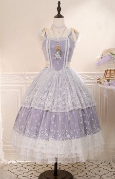 Fitted Harajuku Mini Dress With Ruffles, Harajuku Style Blue Dress With Ruffles, Goth Lotila Dress, Country Lolita, Japanese Lolita Fashion, Japanese Dress, Cosplay Dress, Diy Dress