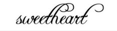 the word sweetheart written in cursive writing