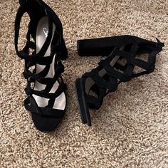 Black Open Toed High Heels Size 10 Like Brand New, Worn Twice Excellent Condition, No Rips, Or Scratches Comes From A Smoke Free Home Open Toe High Heels, Shoes Women Heels, Open Toe, Shoes Heels, High Heels, Size 10, Women Shoes, Brand New, Heels