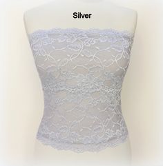 "A perfect addition for layering under backless tops, low cut dresses, under a sheer blouse or for filling in cleavage and the bare sides. Delicate and soft lined floral elastic lace bandeau tube top. ❤ Sizes: *Measure bust across fullest part. XS: fits to bust 30\" - 32.5\" (75 - 81cm) S: fits to bust 32.5\" - 35\" (81 - 87cm) M: fits to bust 35\" - 37.5\" (87 - 94cm) L: fits to bust 37.5\" - 40\" (94 - 100cm) XL: fits to bust 40\" - 42.5\" (100 - 106cm) ❤ For custom size please leave me your b Elegant Stretch Lace Top With Built-in Bra, Elegant Stretch Bandeau Tube Top, Elegant Stretch Seamless Tube Top, Elegant Stretch Backless Tube Top, White Lace Sleeveless Tube Top, Stretch Lace Tube Top With Lace Trim, White Lace Bandeau Tube Top, Fitted White Lace Tube Top, Lace Tube Top With Built-in Bra For Summer