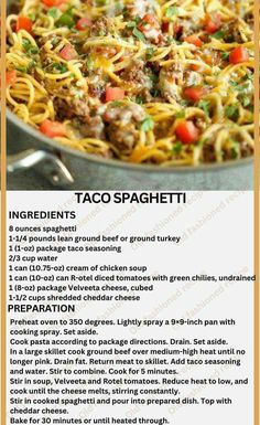 a recipe for spaghetti with meat and vegetables