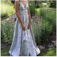 Tlc Metallic Blue Rose Ball /Prom Gown Dress/ Say Yes To The Prom Ships In 24 Hours Message Me For Bundle Buying. Rose Ball, The Prom, Metallic Blue, Gown Dress, Blue Rose, Prom Gown, Say Yes, Gowns Dresses, White Blue