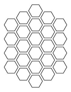 the hexagonal pattern is shown in black and white