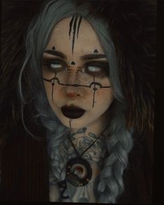 Pagan Makeup, Witchy Makeup, Halloween Make-up Looks, Creepy Halloween Makeup, Idle Hands