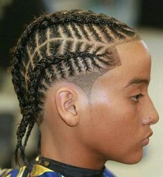 Boy Braid Styles, Cornrow Designs, Boy Braids, Braids With Fade, Braid Styles For Men, Hair Twist Styles