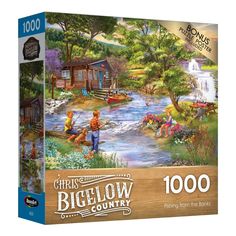 the bigelow country jigsaw puzzle is shown in front of a white background