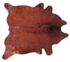 a cowhide rug is shown on a white background