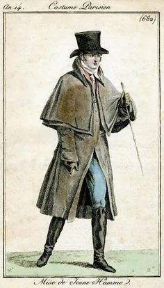 1800s Clothing, Empire Fashion, Period Romance, Mens Fashion Illustration