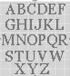 a cross stitch alphabet with letters and numbers