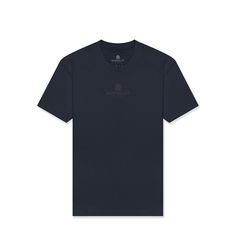 #color_Navy Classic Short Sleeve T-shirt For Streetwear, Streetwear Crew Neck T-shirt With Front Logo, Streetwear T-shirt With Front Logo And Crew Neck, Classic Blue T-shirt For Streetwear, Blue Relaxed Fit T-shirt With Logo, Cotton Logo T-shirt With Short Sleeves, Cotton Short Sleeve T-shirt With Logo, Crew Neck Top With Front Logo For Streetwear, Casual Streetwear T-shirt With Front Logo