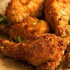 some fried food is on a plate and ready to be eaten