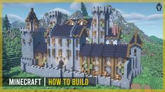 the minecraft how to build castle is shown