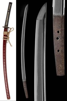 three different types of knifes are shown in this image and the same one is made out of wood