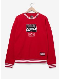 Marvel Comics 1939 Embroidered Sweatshirt Book Crewneck, Marvel Names, Marvel Merch, Marvel Style, Marvel Fashion, Marvel Gifts, Geek Clothes, Marvel Clothes, Marvel Hoodies