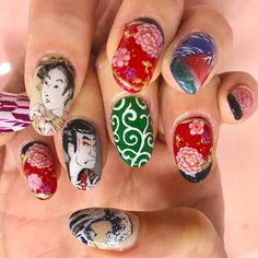 Artsy Nails, Fake Scenarios, Japanese Nail, Japanese Nails, Editorial Makeup, Traditional Japanese, Creative Inspiration, Nail Inspo, Nail Designs