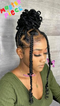 Knotless Big Braids Hairstyles, Big Box Braids Hairstyles Short, Big Braid Hairstyles For Black Women, Short Big Box Braids, 5th Grade Hairstyles Black, Protective Hairstyles For Natural Hair Short, Quick Braid Hairstyles For Black Women, 4 Box Braids, 6 Jumbo Box Braids