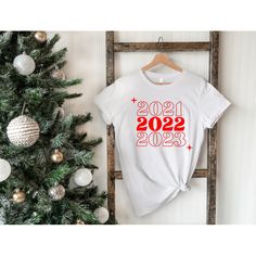 Happy New Year 2021 2022 2023 T Shirt Christmas Party Shirts, Womens Christmas Shirts, Merry Christmas Shirts, Retro Tee, Funny Christmas Shirts, Holiday Shirt, Jingle All The Way, Matching Pajamas, Christmas Family